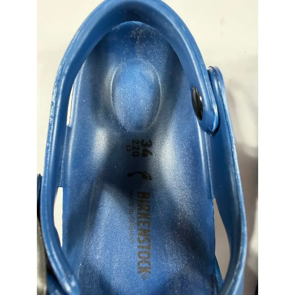 Birkenstock Rio Kids EVA Blue Backstrap Sandals EU 34 US 3-3.5
